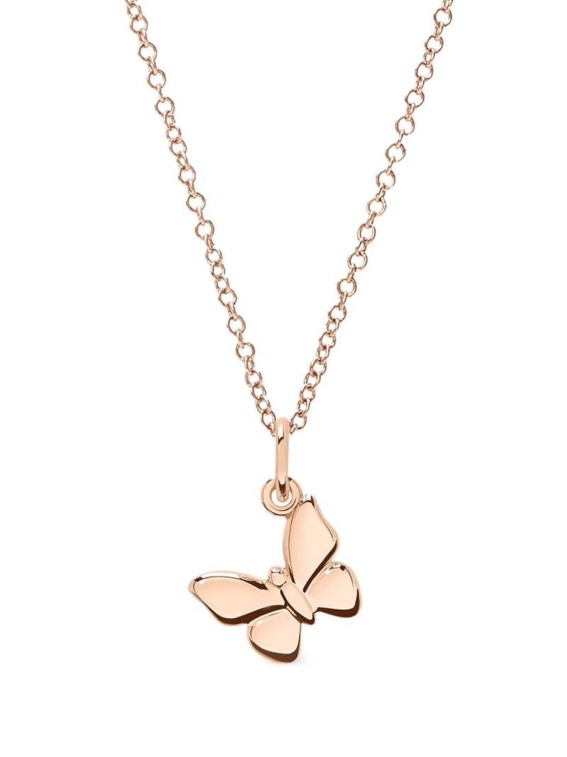 Dodo 9kt rose gold Butterfly charm - Pink von Dodo