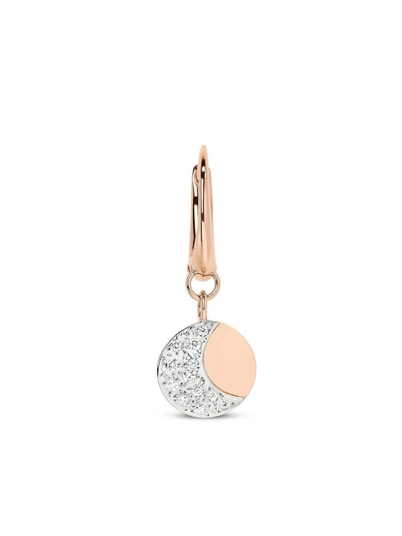 Dodo 9kt rose gold Moon and Sun diamond drop earring von Dodo