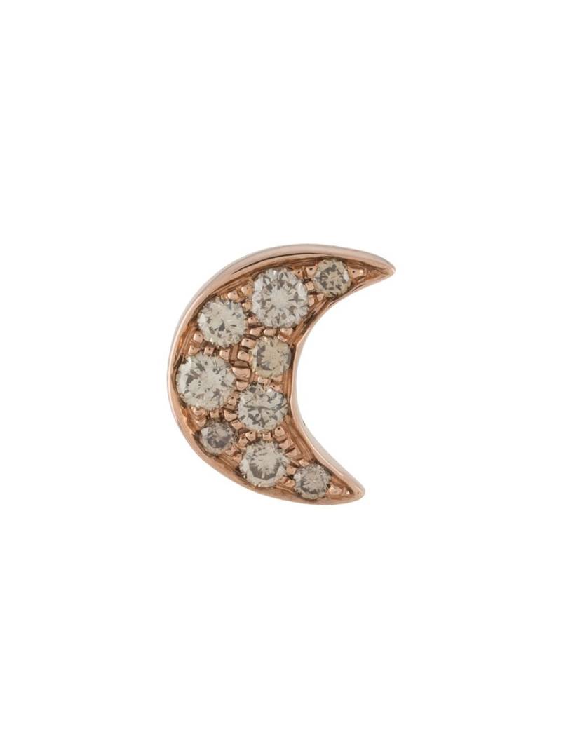 Dodo 9kt rose gold Moon diamond single stud earring von Dodo