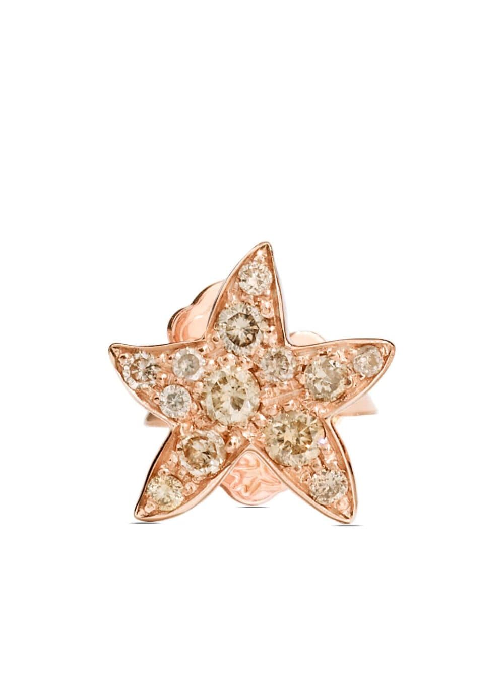 Dodo 9kt rose gold Precious Star earring - Pink von Dodo