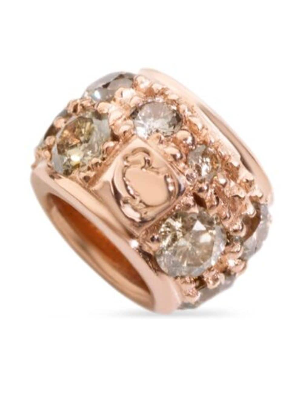 Dodo 9kt rose gold Rondelle diamond bead - Pink von Dodo