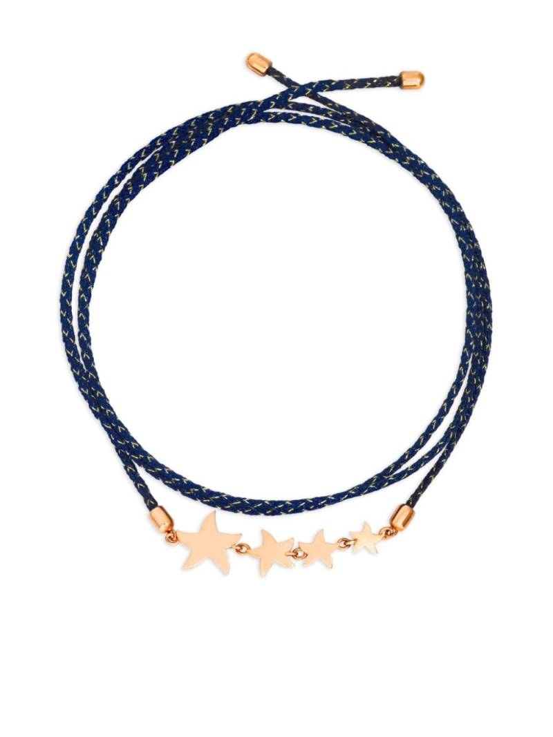 Dodo 9kt rose gold Stellina cord bracelet - Blue von Dodo