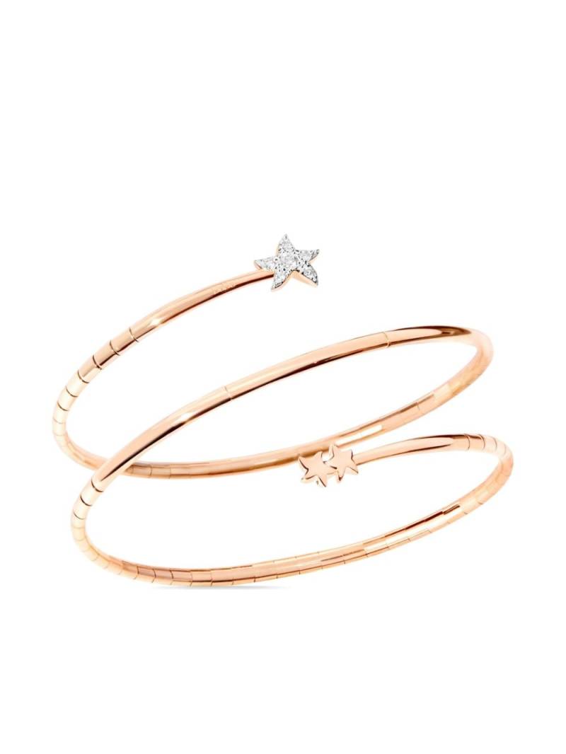 Dodo 9kt rose gold Stellina diamond bangle bracelet - Pink von Dodo