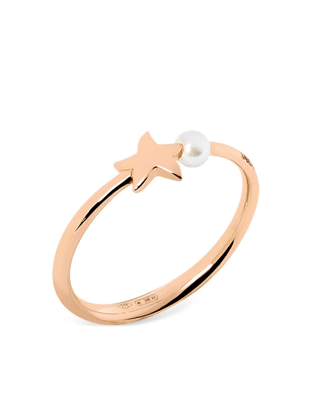 Dodo 9kt rose gold Stellina ring - Pink von Dodo