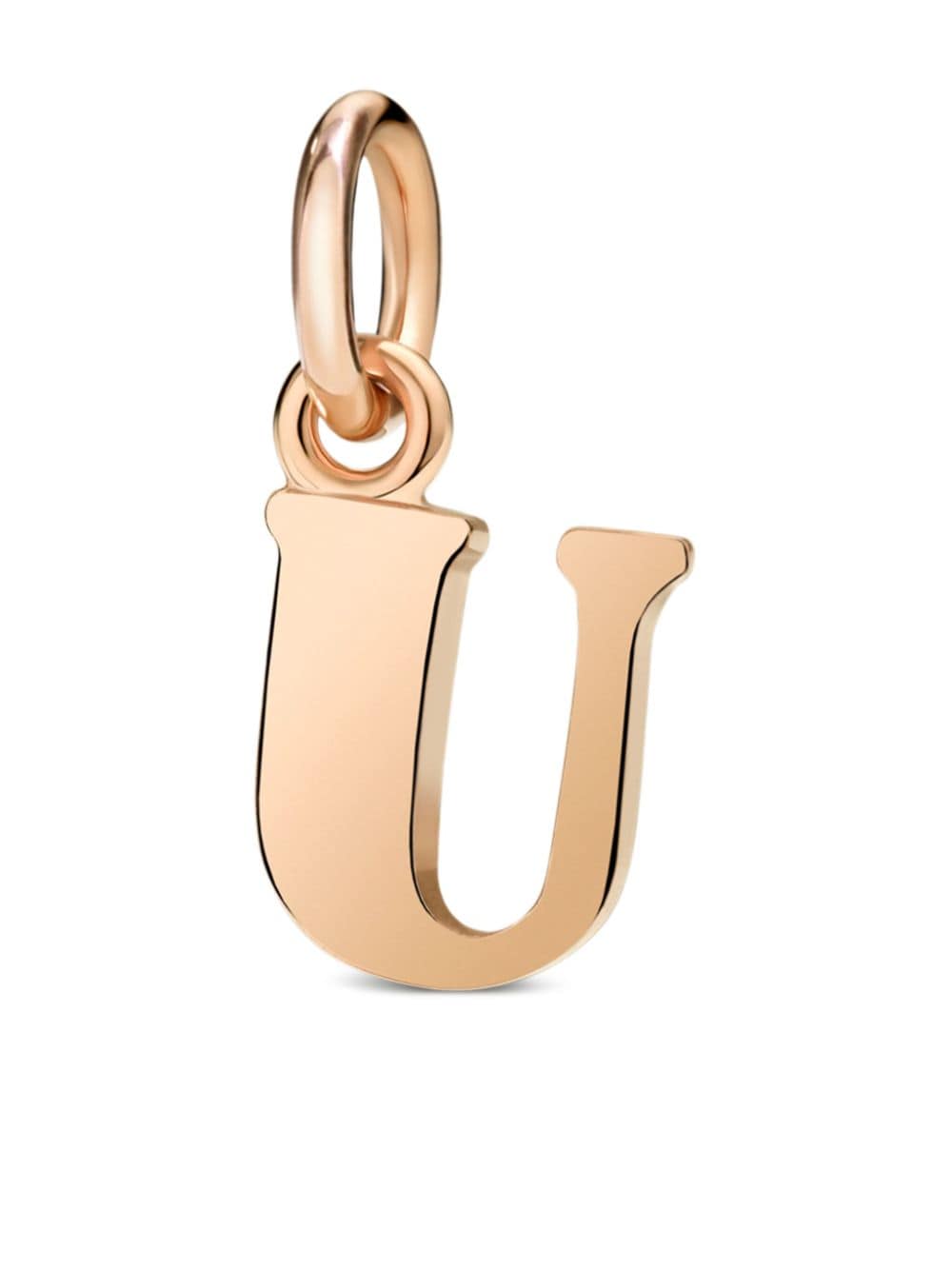 Dodo 9kt rose gold U letter charm von Dodo