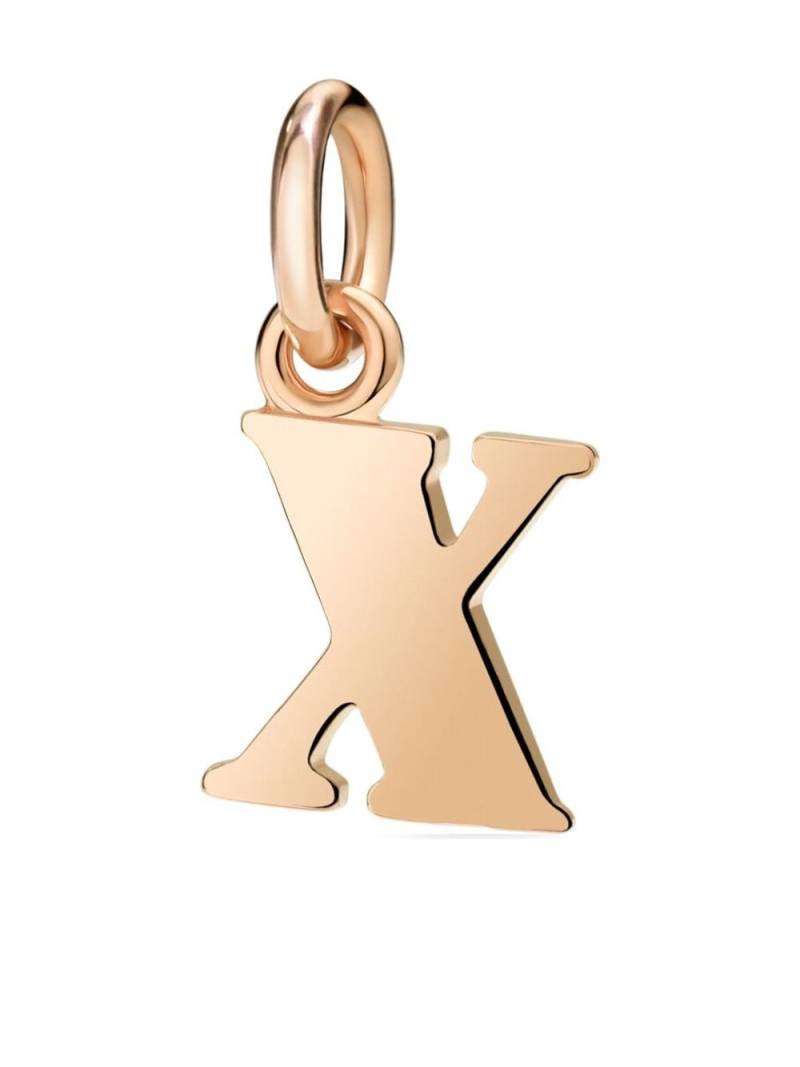 Dodo 9kt rose gold X letter charm von Dodo