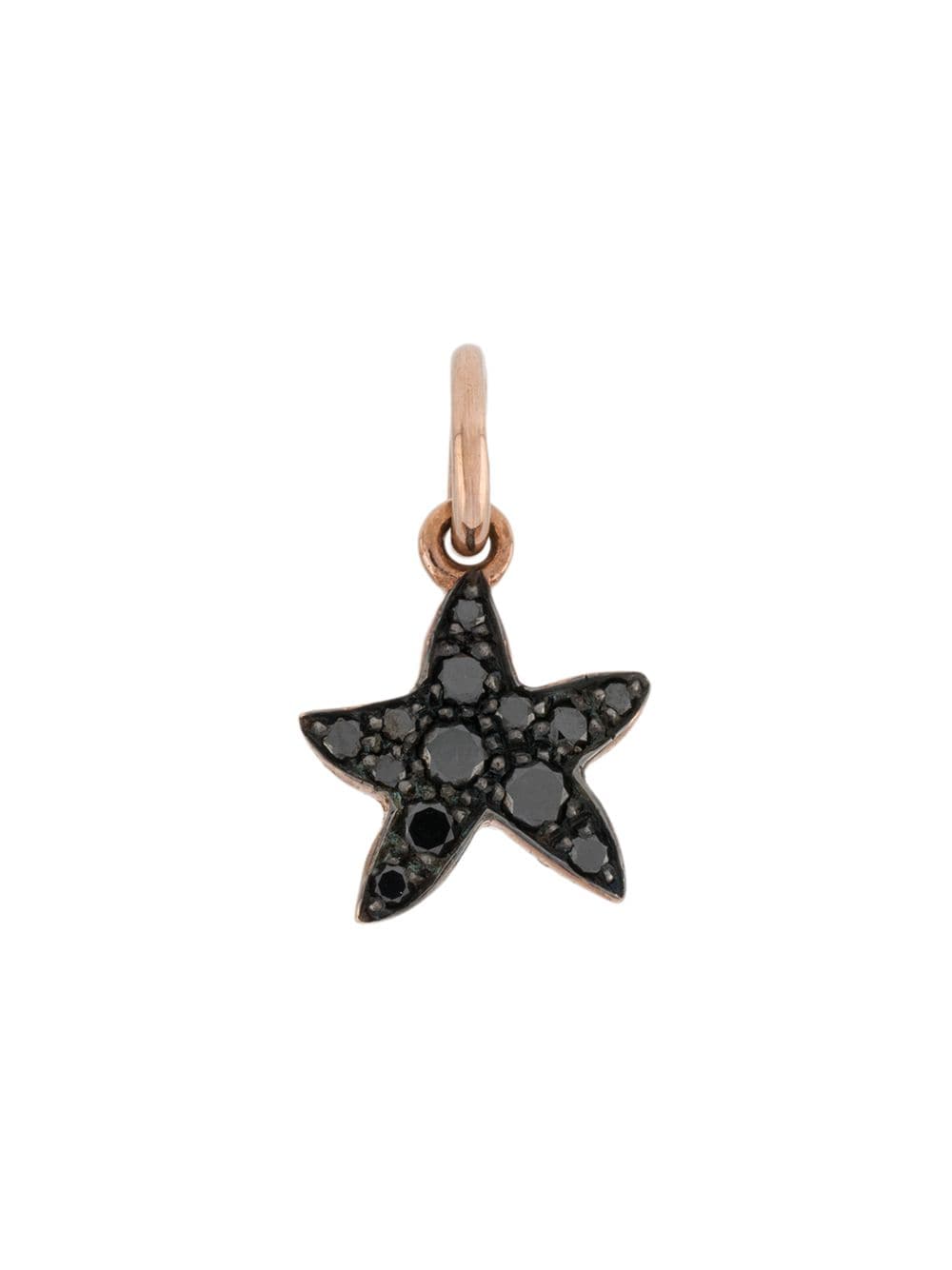 Dodo 9kt rose gold and black diamond Star charm von Dodo