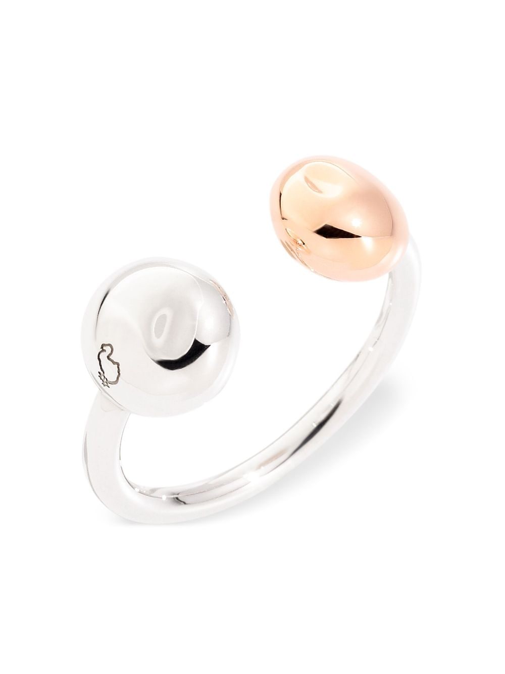 Dodo 9kt rose gold and sterling silver Pepita ring von Dodo