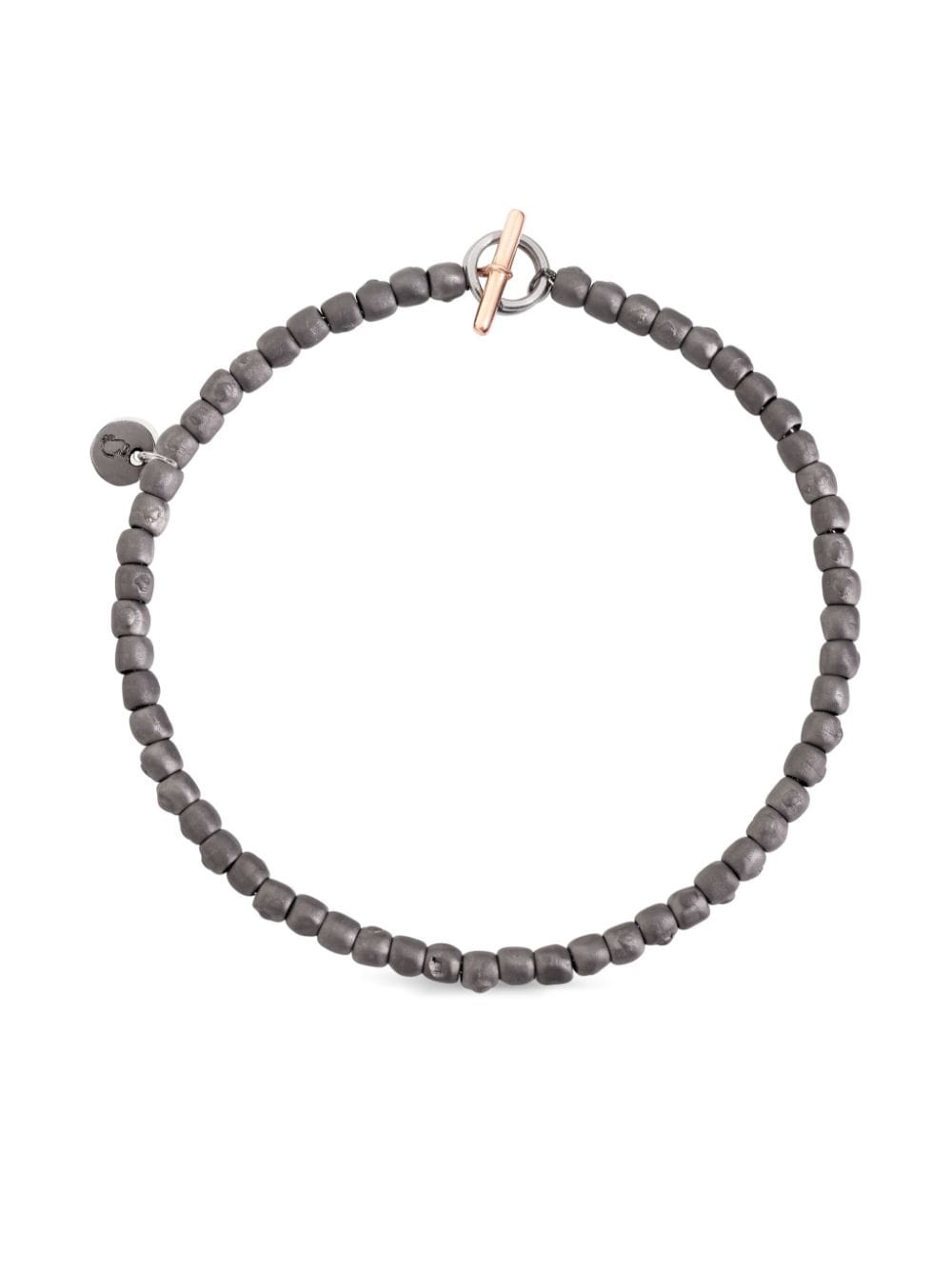 Dodo sterling silver mini Granelli titanium bracelet - Grey von Dodo