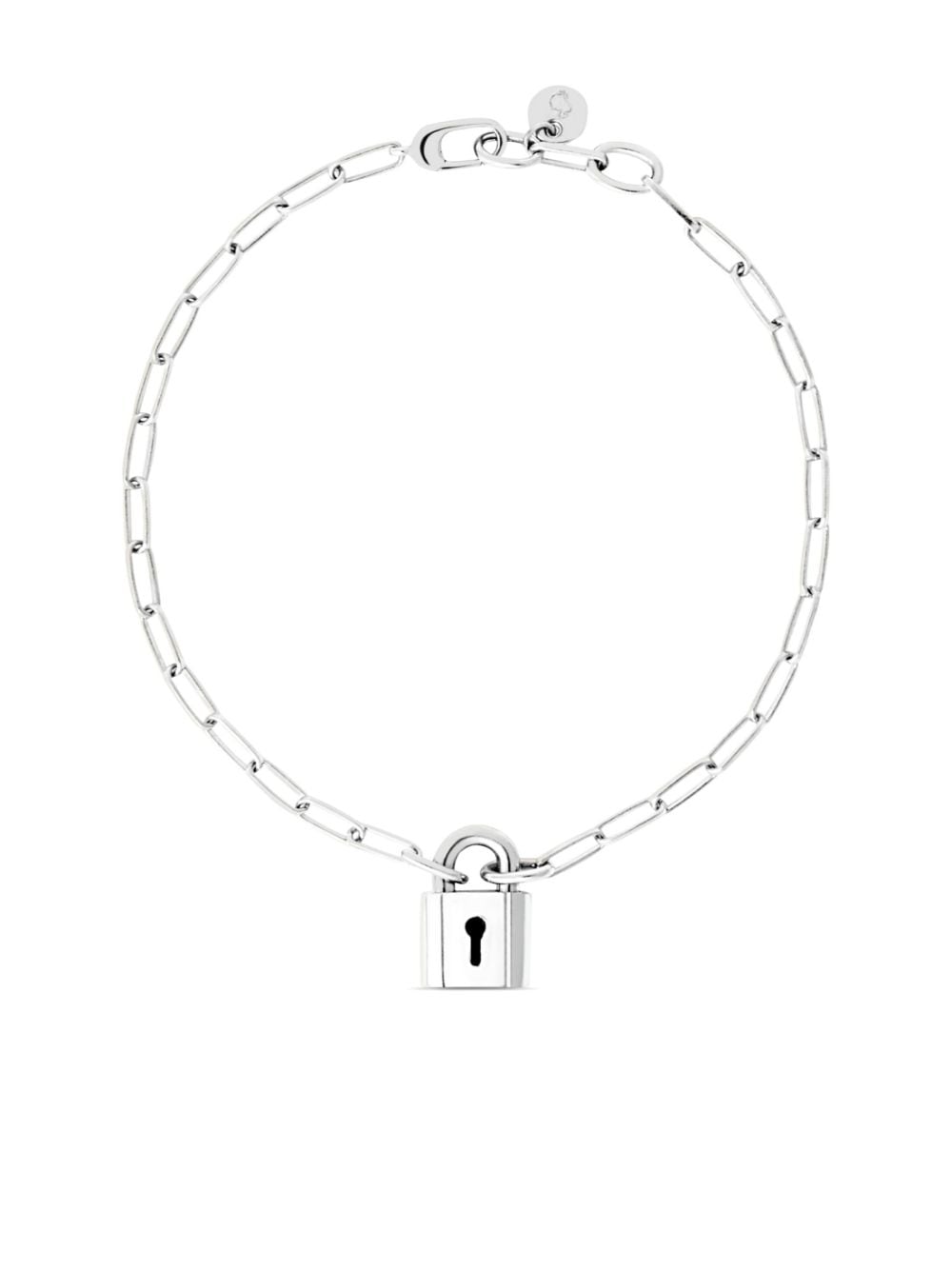 Dodo padlock-detail cable-link chain bracelet - Silver von Dodo