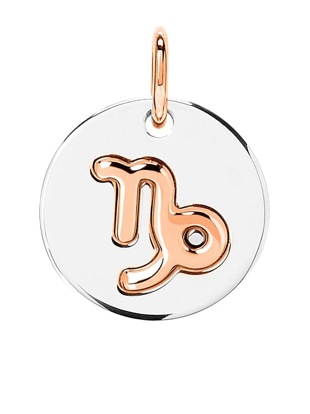 Dodo sterling silver and 9kt rose gold Capricorn charm von Dodo