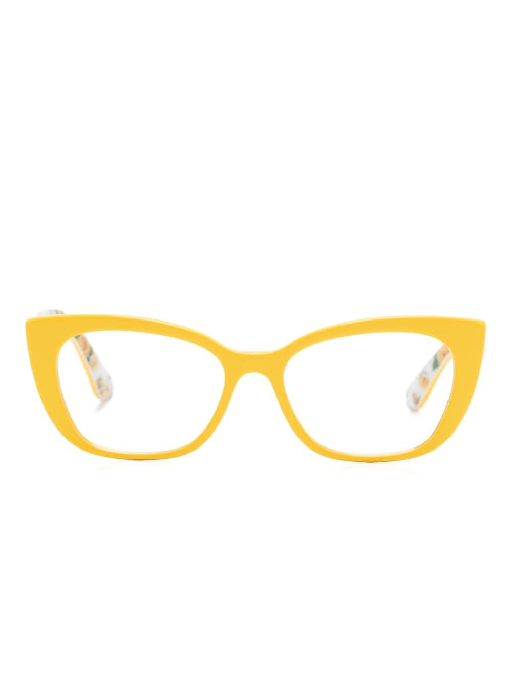 Dolce & Gabbana Eyewear DX 3357 cat-eye glasses - Yellow von Dolce & Gabbana Eyewear
