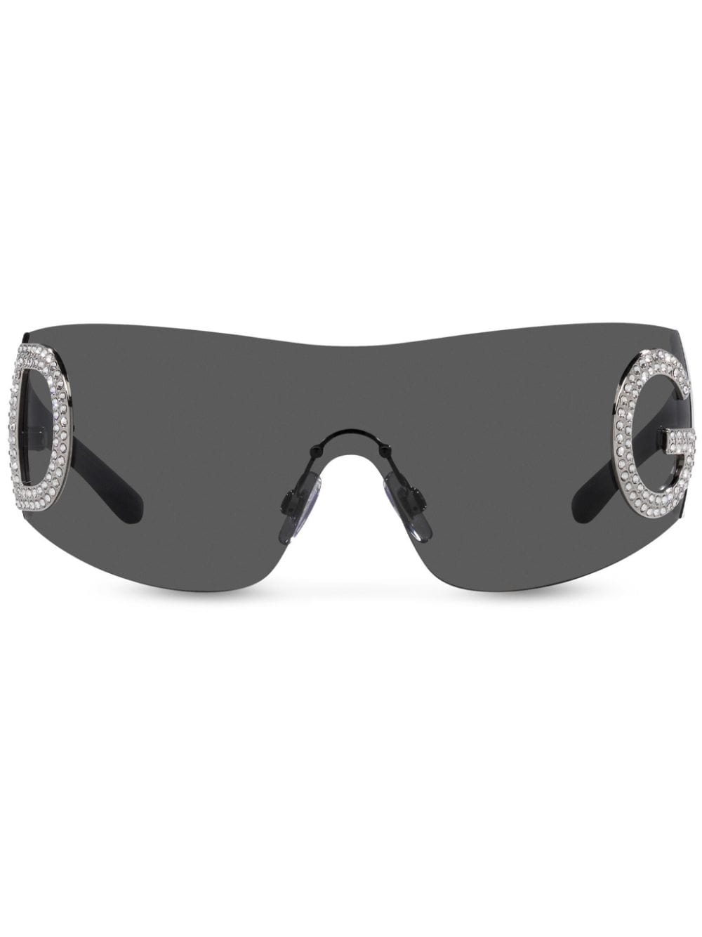Dolce & Gabbana Eyewear Re-Edition shield-frame sunglasses - Black von Dolce & Gabbana Eyewear