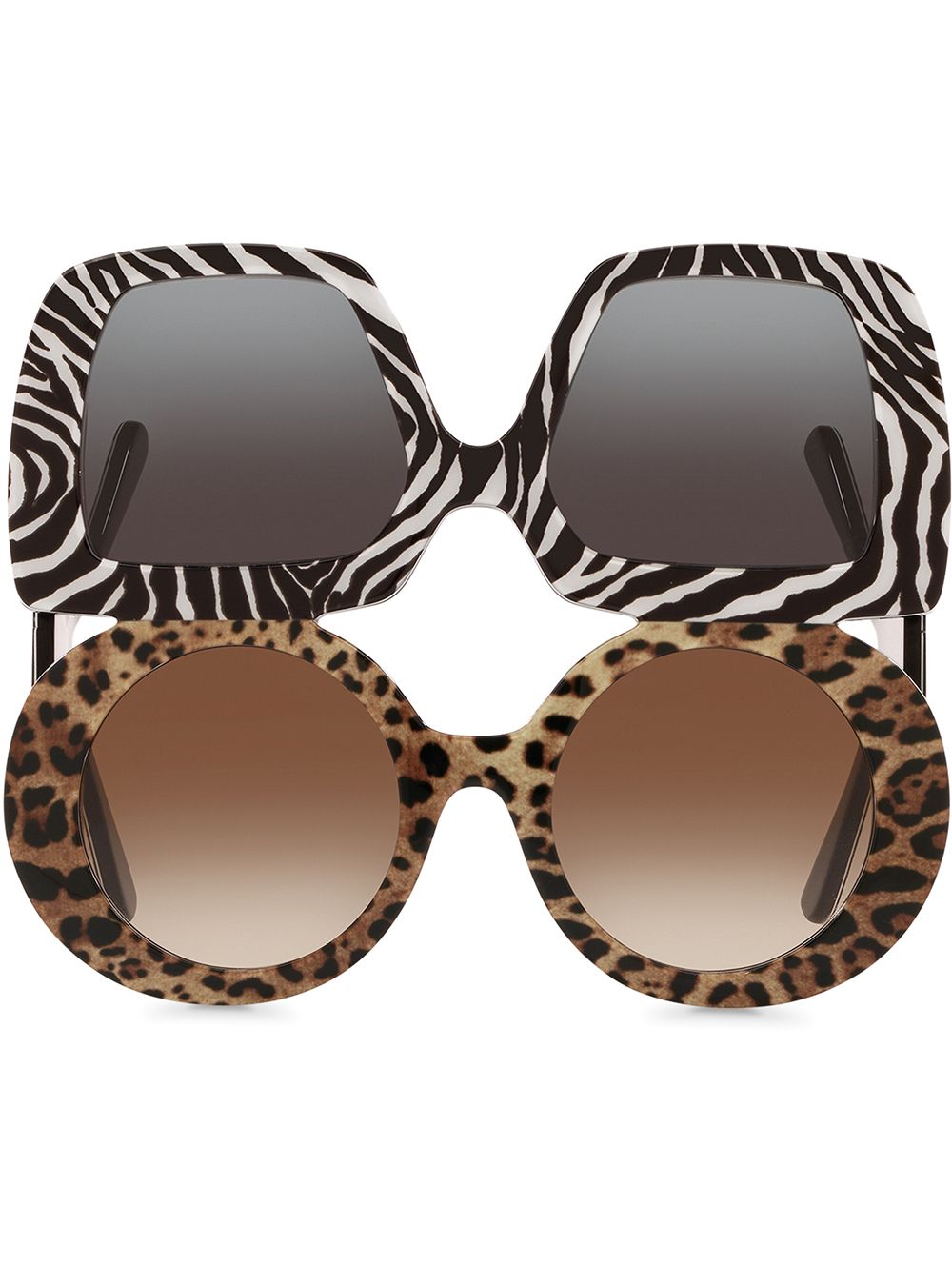 Dolce & Gabbana Eyewear chunky double sunglasses - Black von Dolce & Gabbana Eyewear