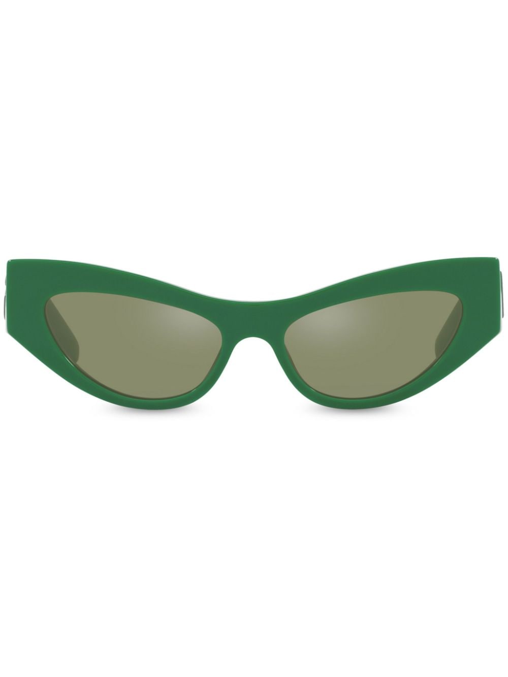 Dolce & Gabbana Eyewear logo-embossed cat-eye frame sunglasses - Green von Dolce & Gabbana Eyewear