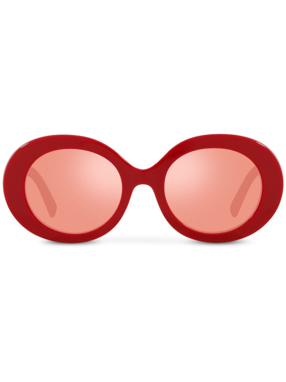 Dolce & Gabbana Eyewear logo-embossed round-frame sunglasses - Red von Dolce & Gabbana Eyewear