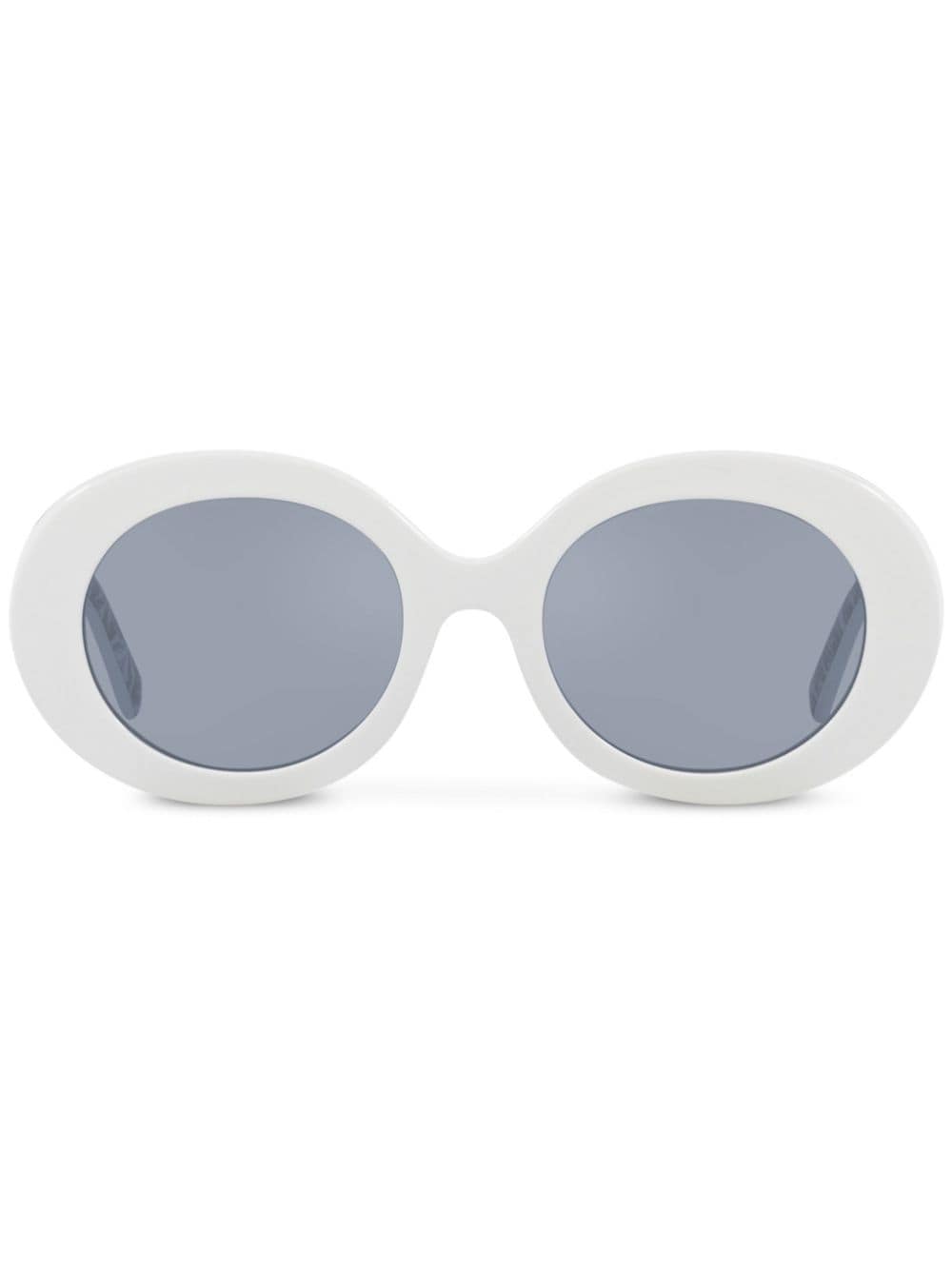 Dolce & Gabbana Eyewear logo-embossed round-frame sunglasses - White von Dolce & Gabbana Eyewear