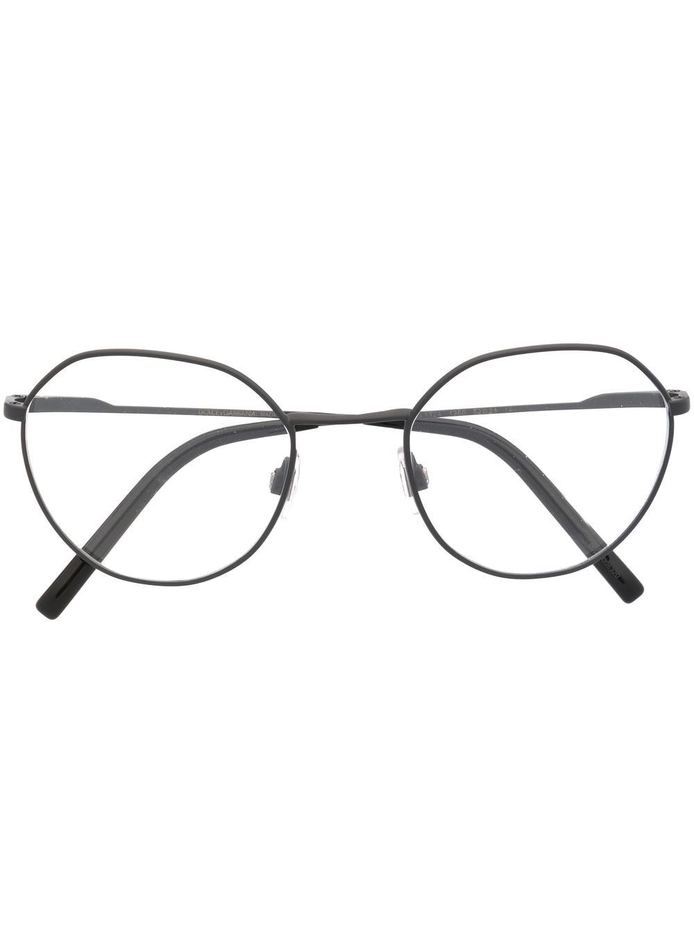 Dolce & Gabbana Eyewear round clear-lens glasses - Black von Dolce & Gabbana Eyewear