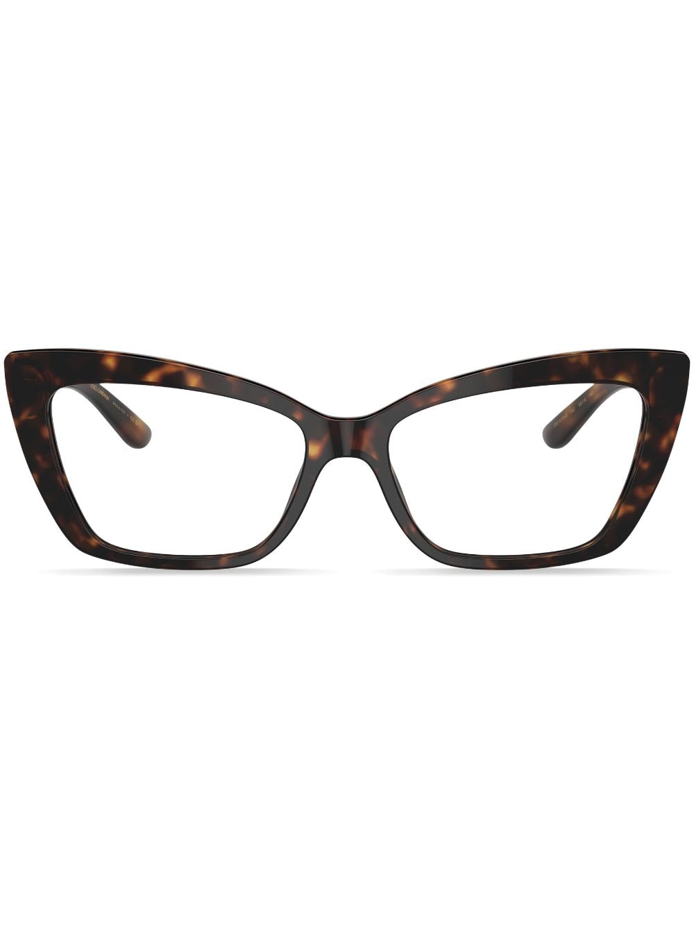 Dolce & Gabbana Eyewear tortoiseshell-effect cat eye-frame glasses - Green von Dolce & Gabbana Eyewear