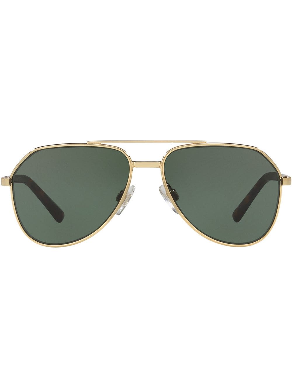 Dolce & Gabbana Eyewear tortoiseshell-effect pilot-frame sunglasses - Green von Dolce & Gabbana Eyewear