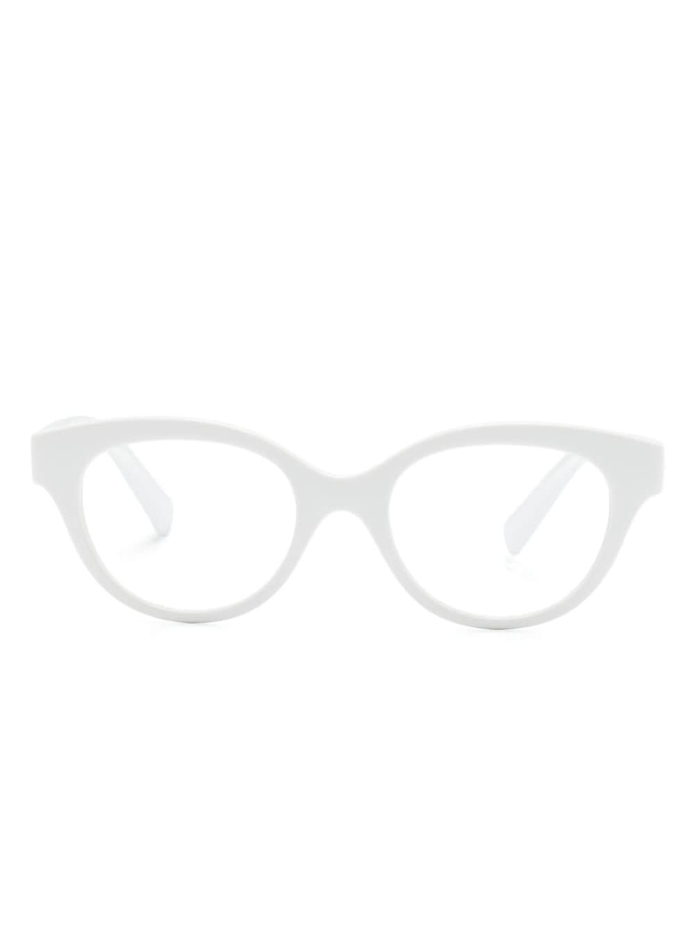 Dolce & Gabbana Eyewear wraparound-frame glasses - White von Dolce & Gabbana Eyewear