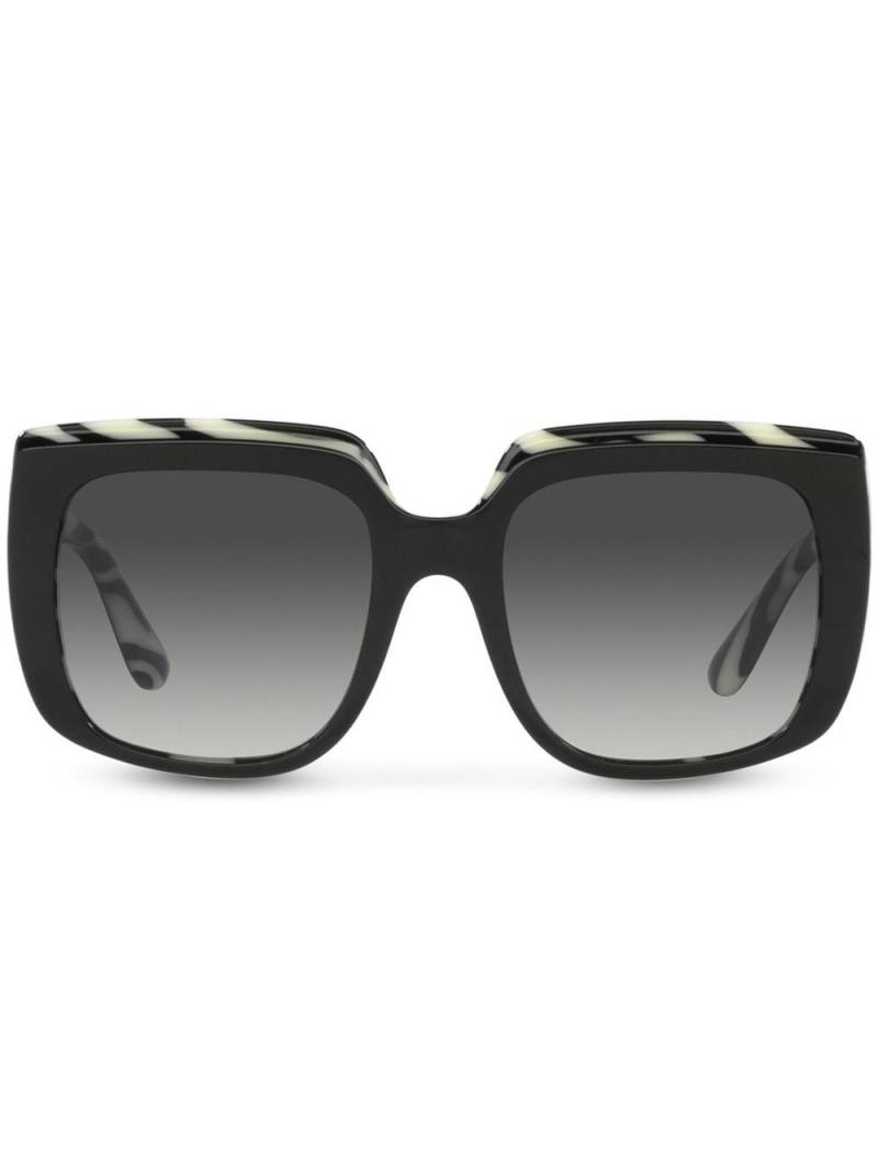 Dolce & Gabbana Eyewear zebra-print detail sunglasses - Black von Dolce & Gabbana Eyewear