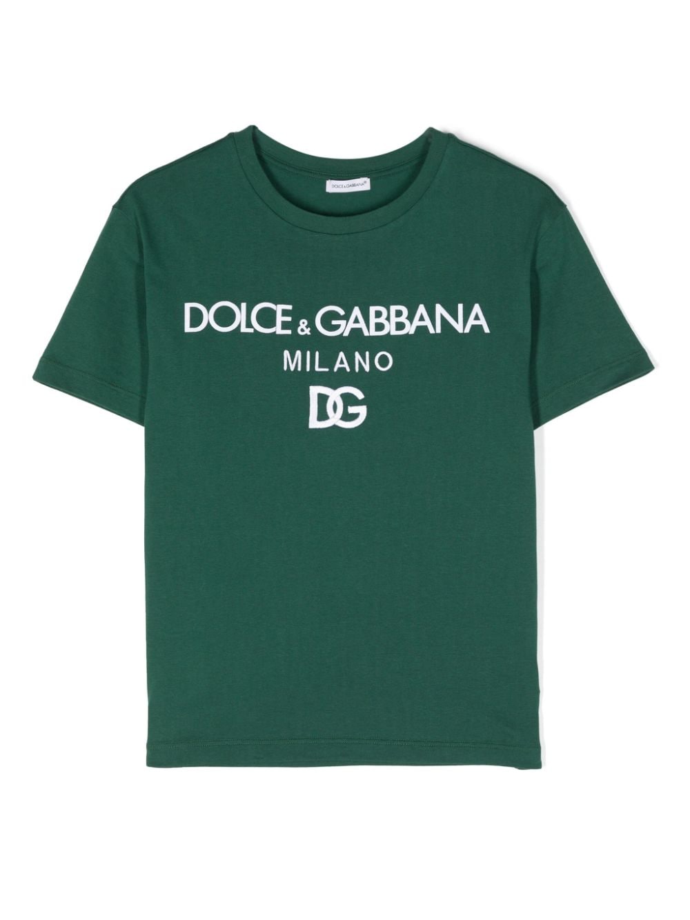 Dolce & Gabbana Kids DG Milano logo-print T-Shirt - Green von Dolce & Gabbana Kids