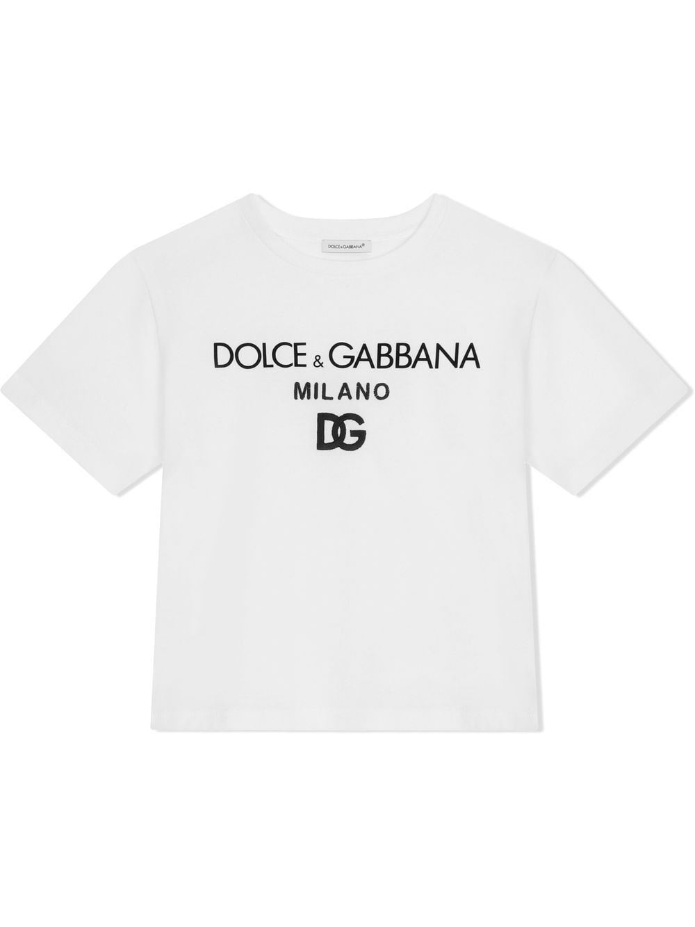 Dolce & Gabbana Kids DG Milano embroidered T-shirt - White von Dolce & Gabbana Kids
