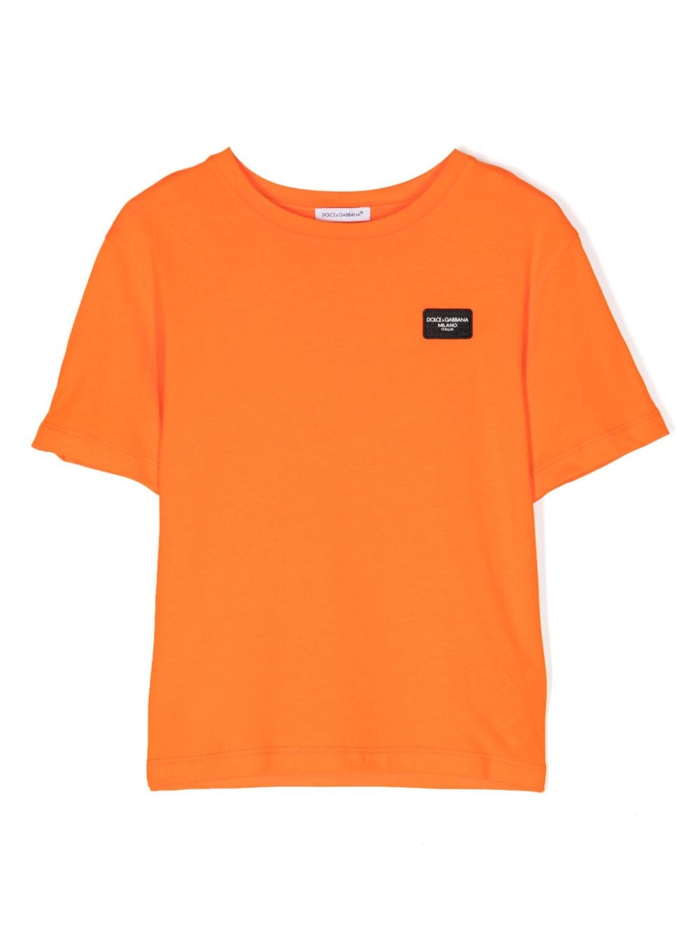 Dolce & Gabbana Kids DG-appliqué cotton T-shirt - Orange von Dolce & Gabbana Kids
