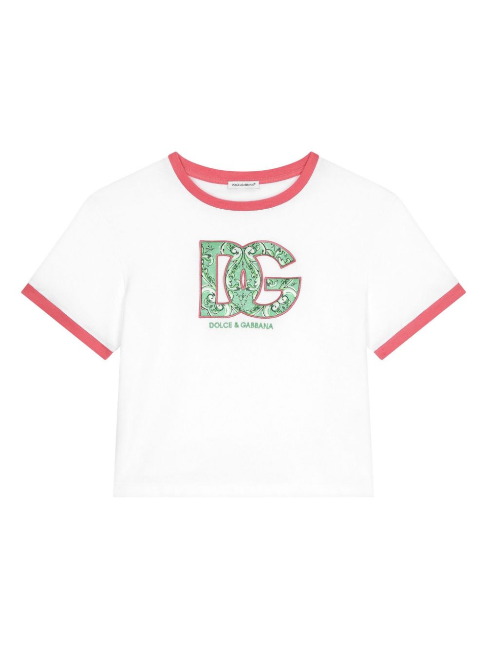 Dolce & Gabbana Kids DG-appliqué cotton T-shirt - White von Dolce & Gabbana Kids