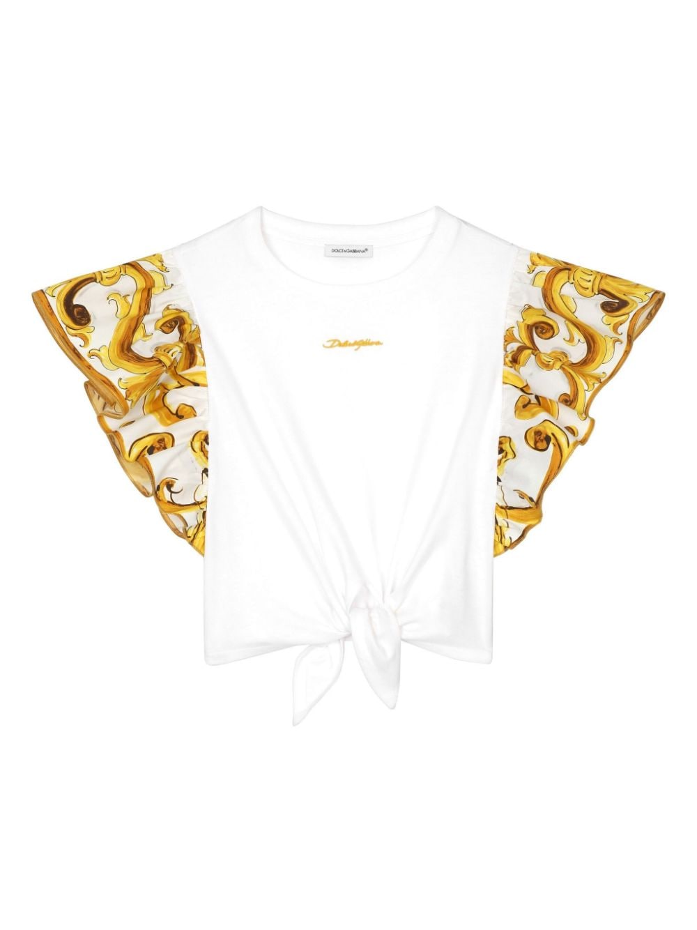 Dolce & Gabbana Kids Sleeve-printed t-shirt - White von Dolce & Gabbana Kids