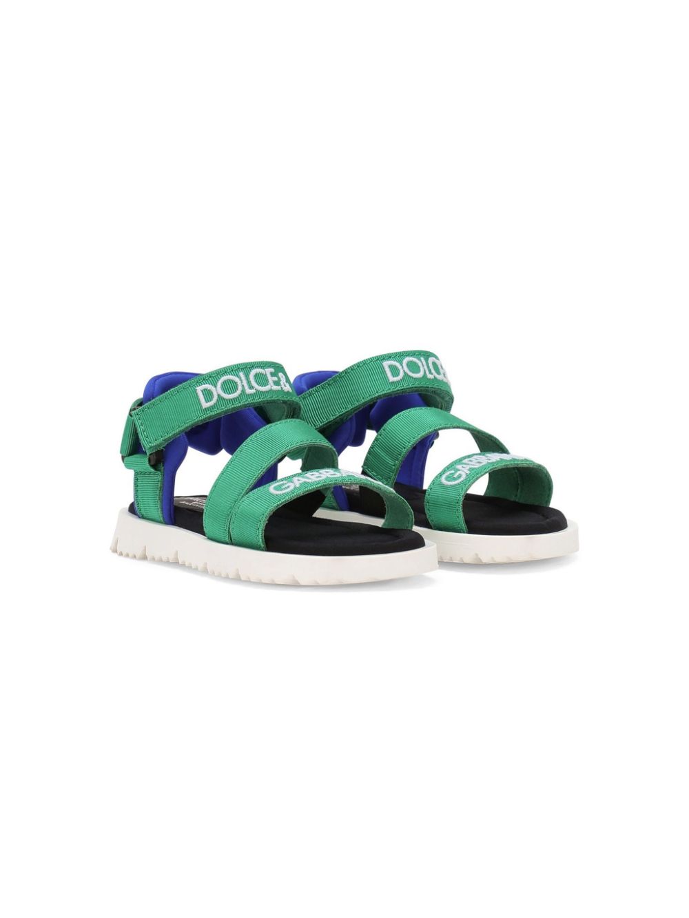 Dolce & Gabbana Kids branded grosgrain sandals - Green von Dolce & Gabbana Kids