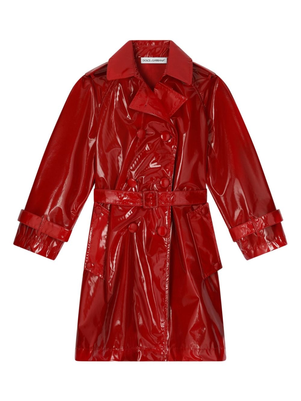 Dolce & Gabbana Kids double-breasted belted trench coat - Red von Dolce & Gabbana Kids