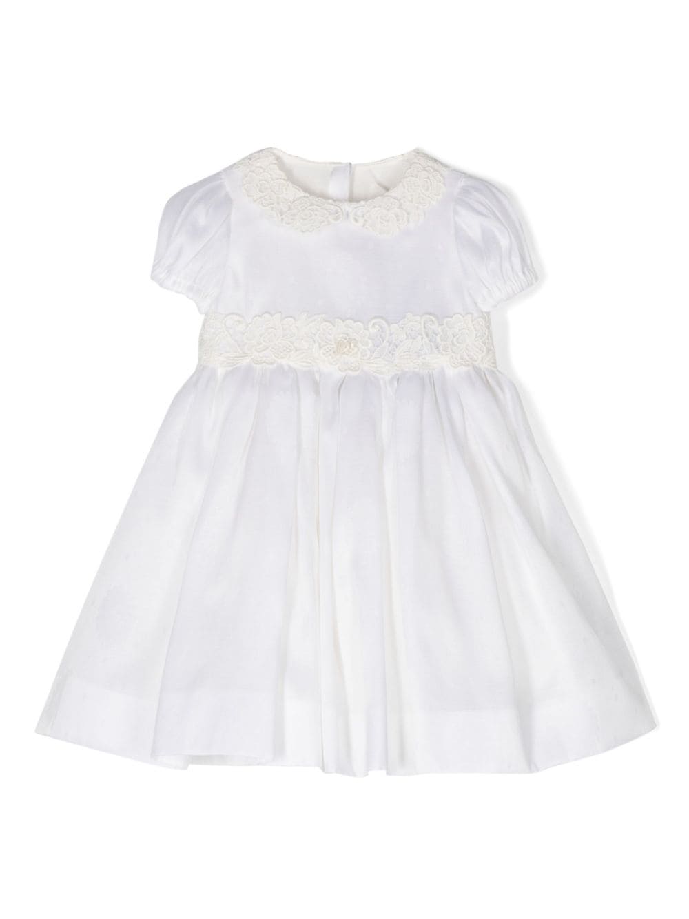 Dolce & Gabbana Kids lace-trimmed party dress - White von Dolce & Gabbana Kids