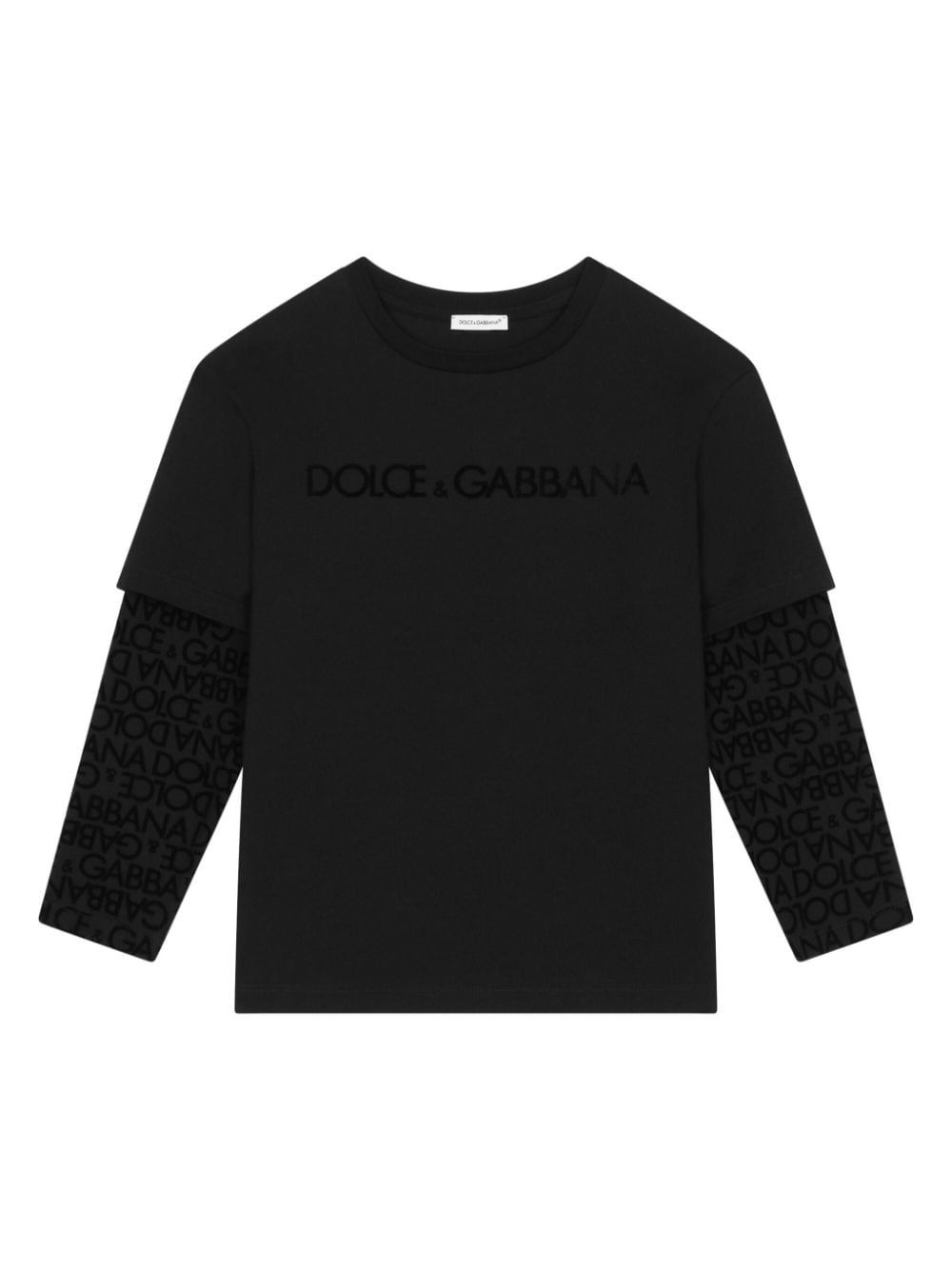 Dolce & Gabbana Kids logo-print cotton T-shirt - Black von Dolce & Gabbana Kids