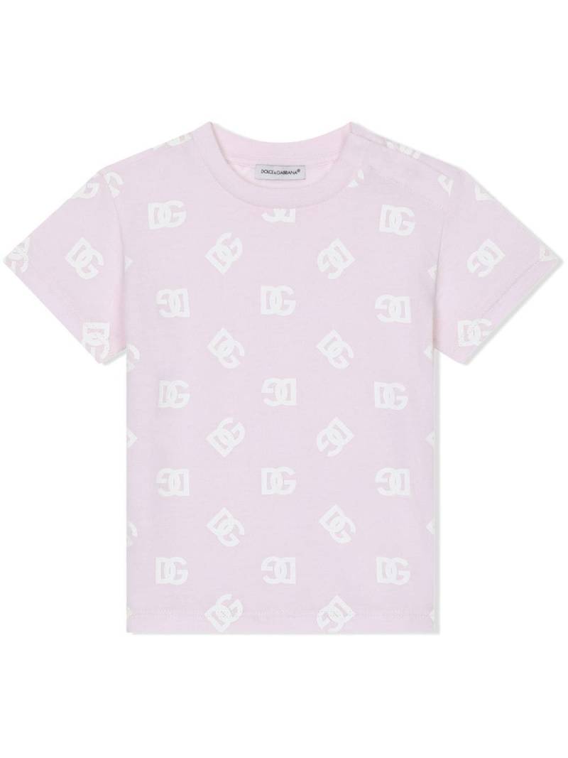 Dolce & Gabbana Kids DG-logo cotton T-shirt - Pink von Dolce & Gabbana Kids