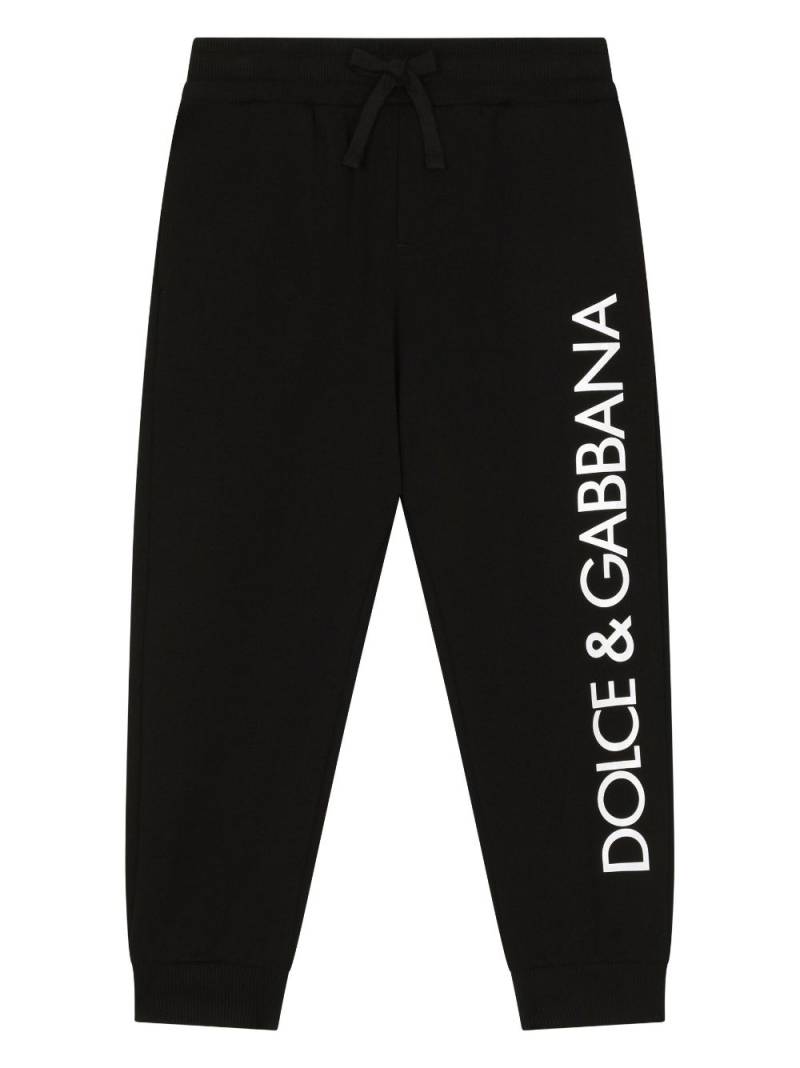 Dolce & Gabbana Kids logo-print drawstring track pants - Black von Dolce & Gabbana Kids