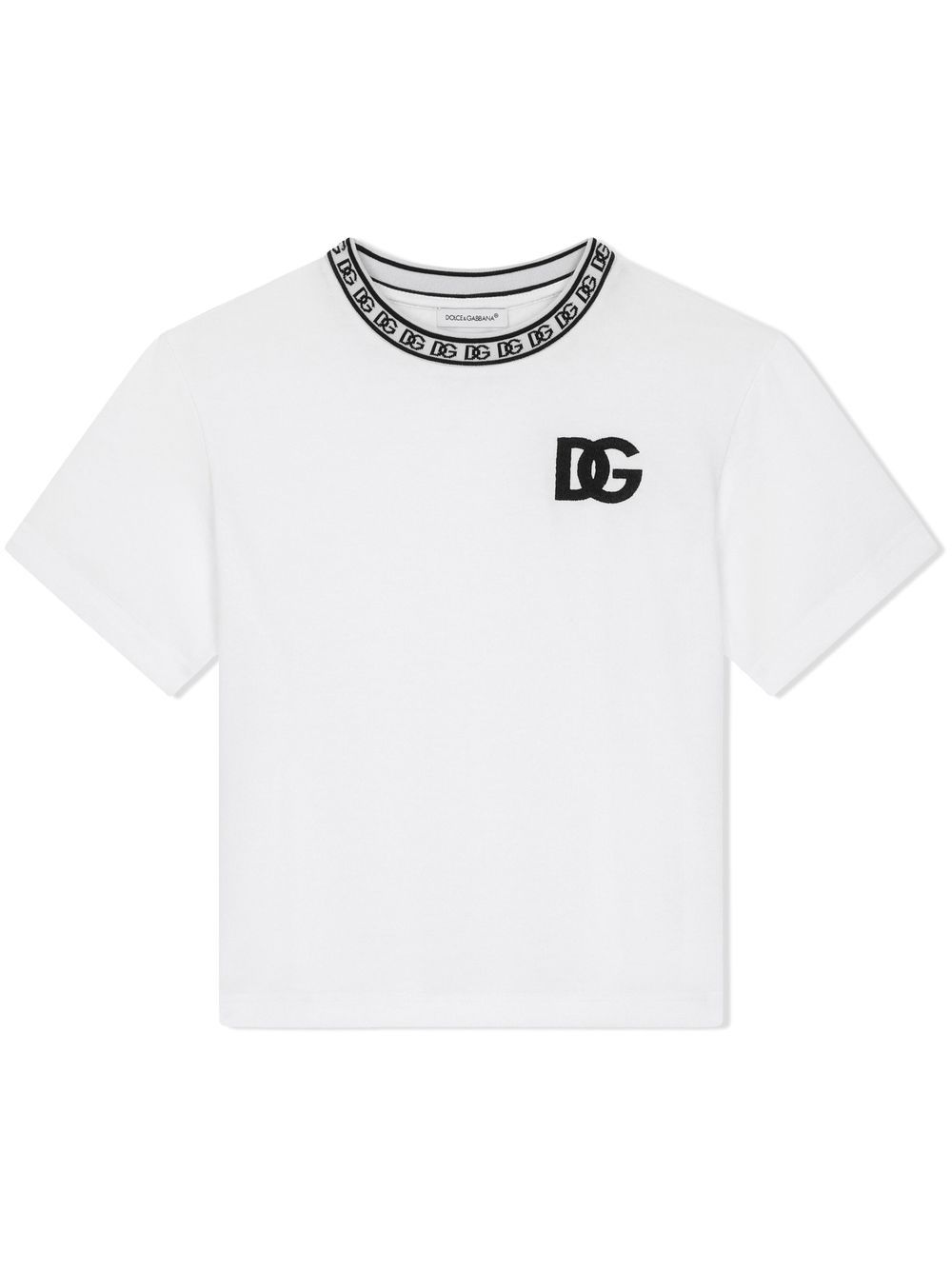 Dolce & Gabbana Kids DG-logo cotton T-shirt - White von Dolce & Gabbana Kids