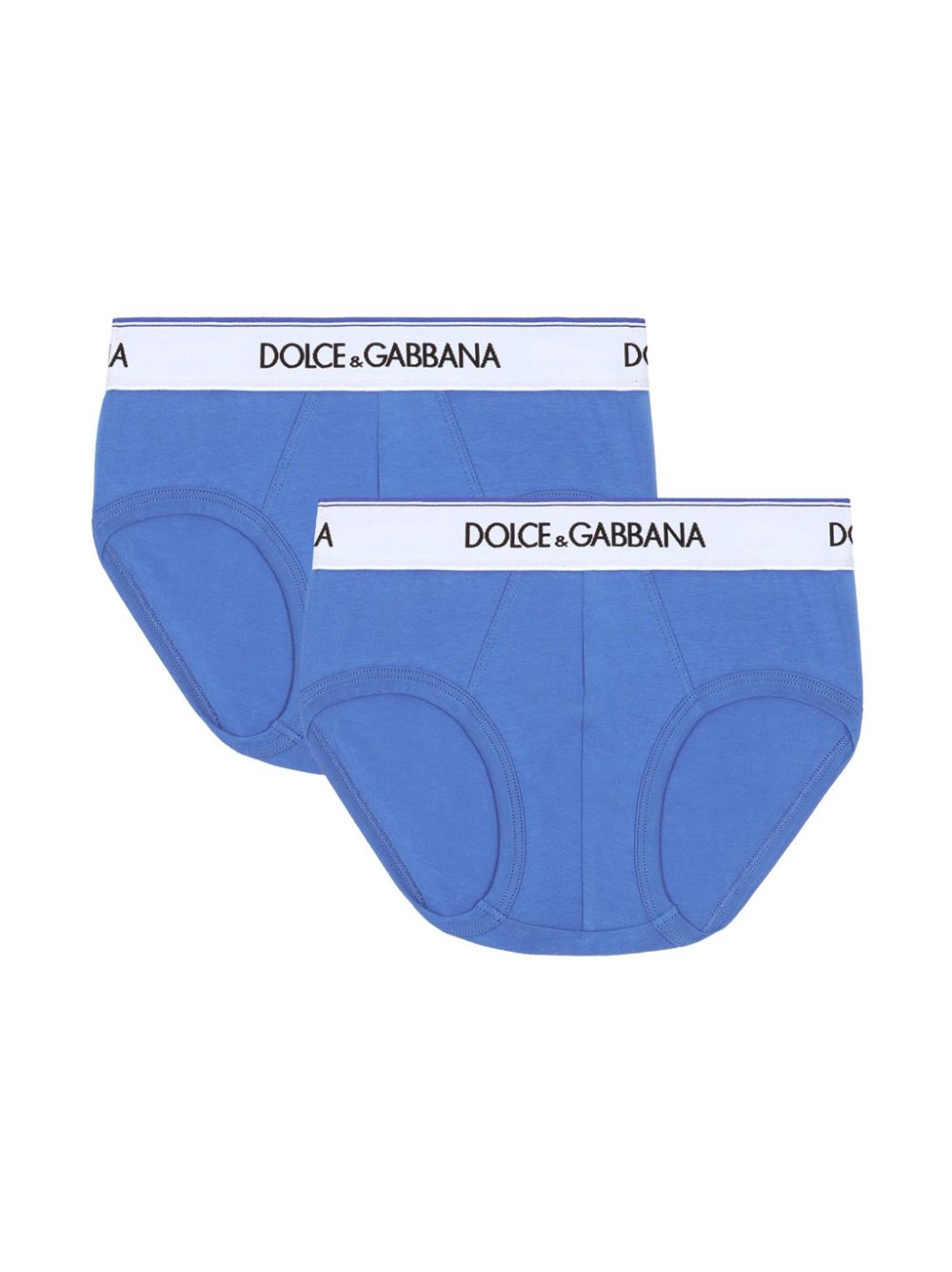 Dolce & Gabbana Kids logo-waistband briefs (pack of two) - Blue von Dolce & Gabbana Kids