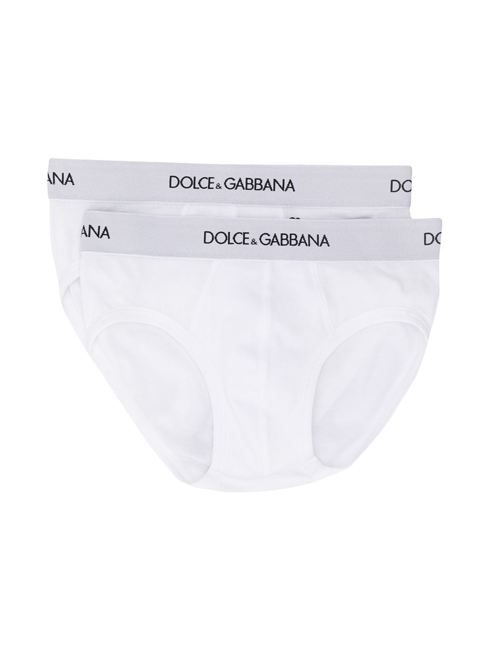 Dolce & Gabbana Kids logo-waistband boxer briefs (pack of two) - White von Dolce & Gabbana Kids