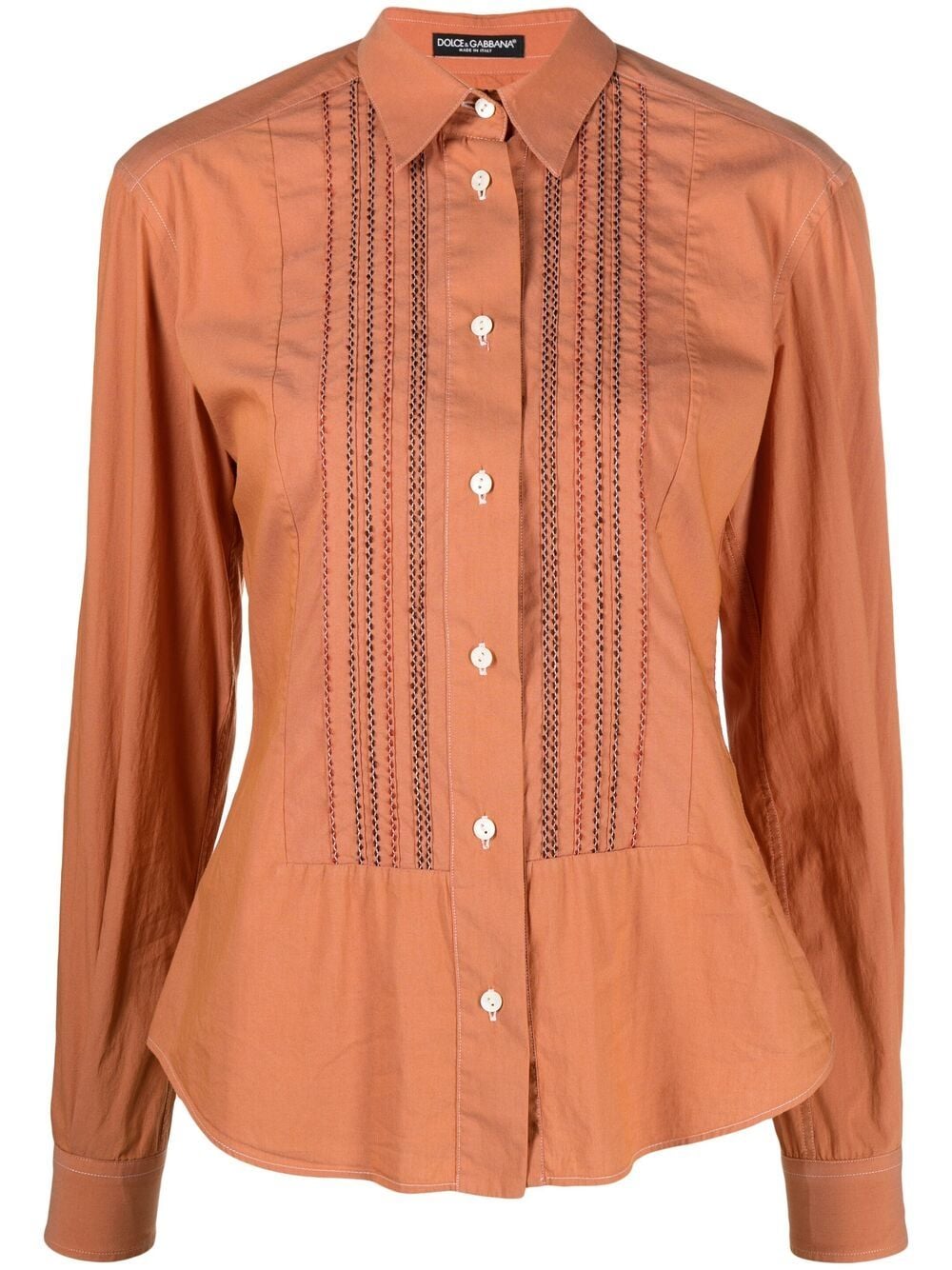 Dolce & Gabbana Pre-Owned 2000s contrast stitching shirt - Orange von Dolce & Gabbana Pre-Owned