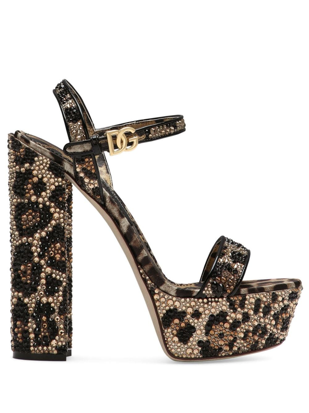Dolce & Gabbana 105mm leopard-print platform sandals - Brown von Dolce & Gabbana