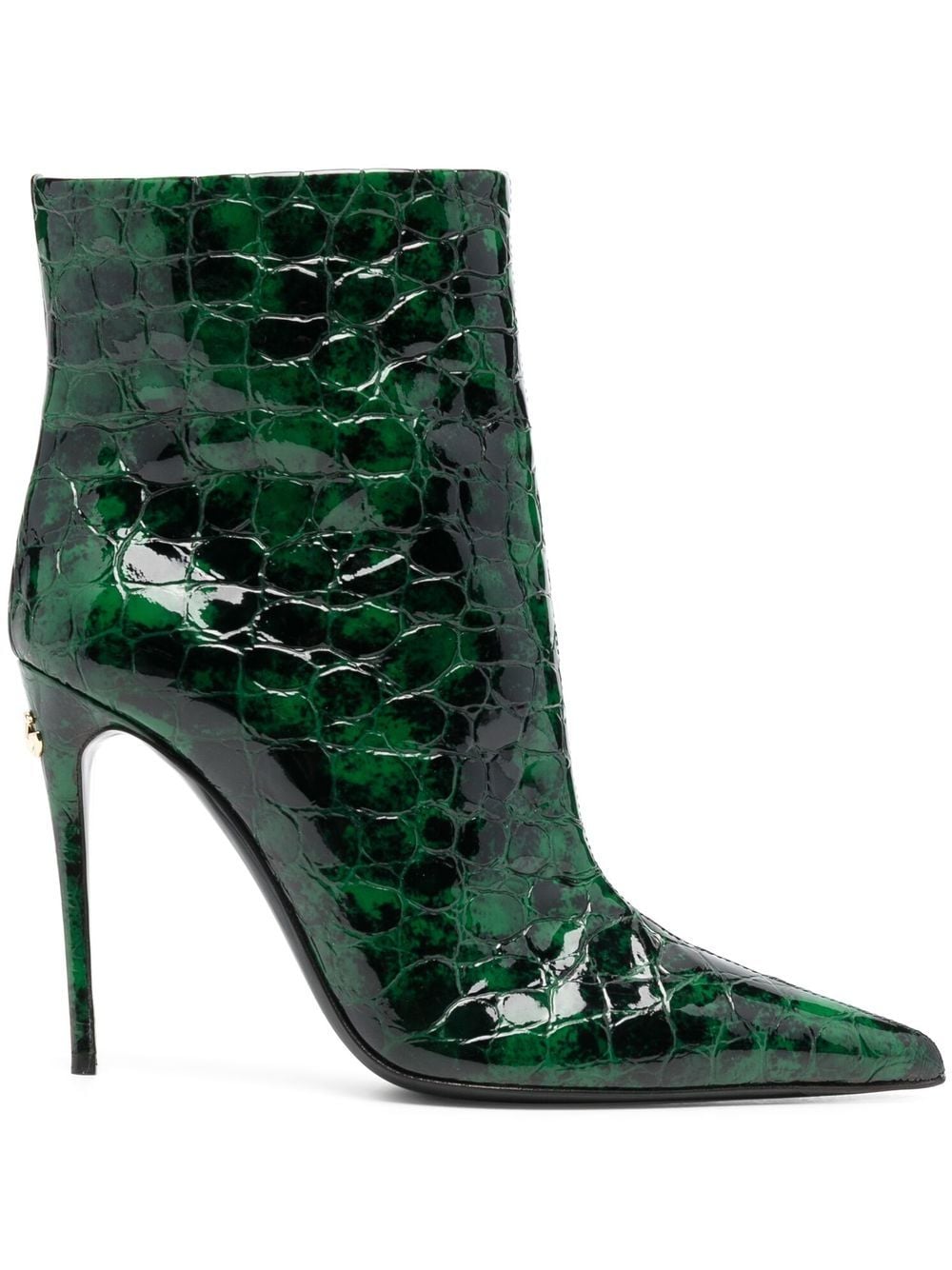 Dolce & Gabbana 120mm crocodile-effect boots - Green von Dolce & Gabbana