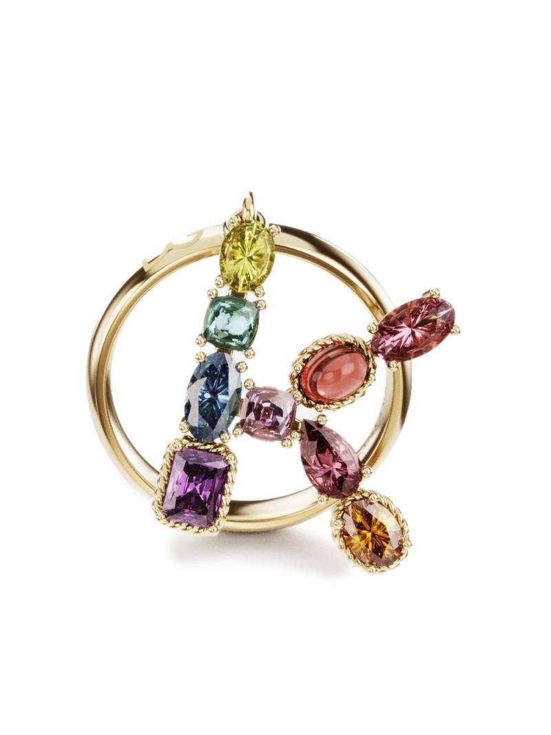 Dolce & Gabbana 18kt yellow gold Rainbow Alphabet K ring von Dolce & Gabbana