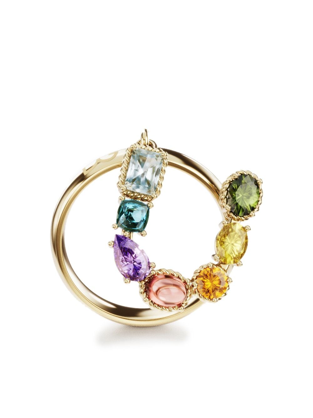 Dolce & Gabbana 18kt yellow gold Rainbow Alphabet U ring von Dolce & Gabbana