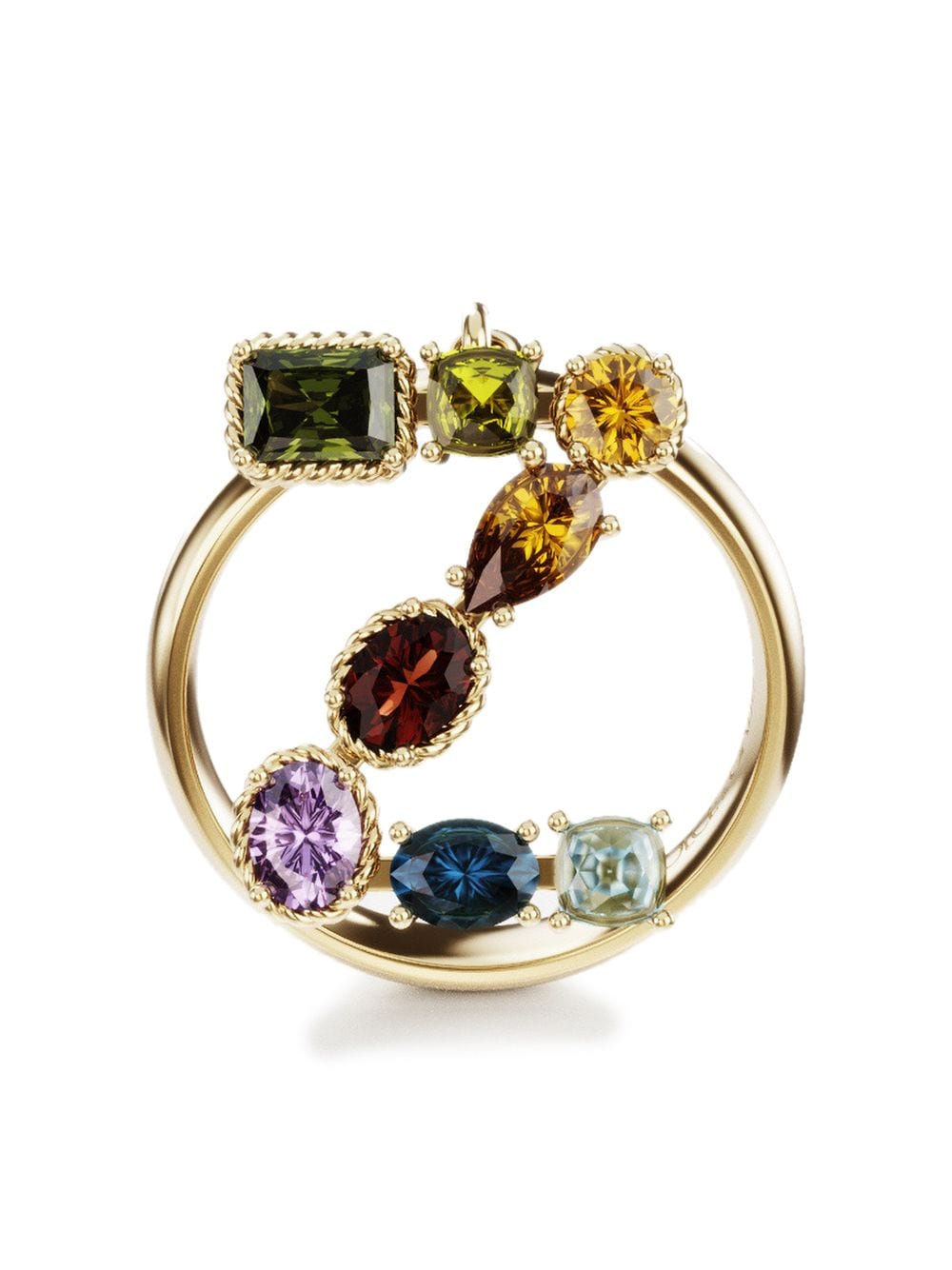 Dolce & Gabbana 18kt yellow gold Rainbow Alphabet Z ring von Dolce & Gabbana