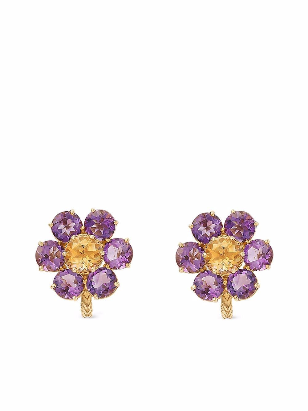 Dolce & Gabbana 18kt yellow gold Spring gemstone earrings von Dolce & Gabbana