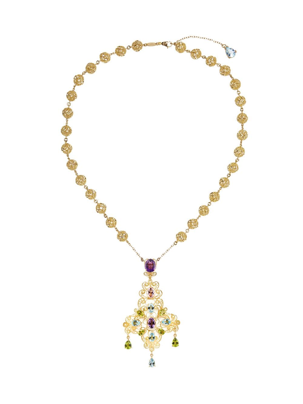 Dolce & Gabbana 18kt yellow gold bead pendant necklace von Dolce & Gabbana