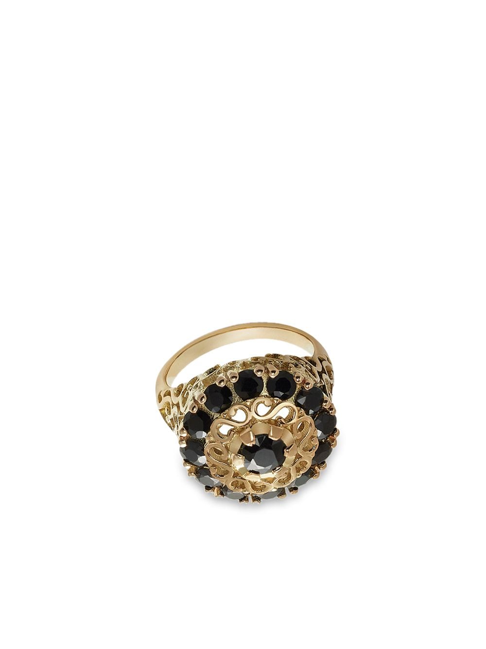 Dolce & Gabbana 18kt yellow gold black sapphire cocktail ring von Dolce & Gabbana