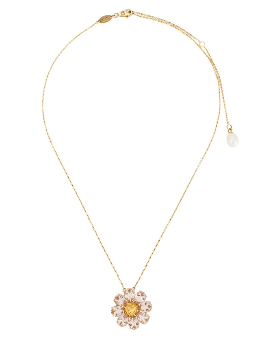 Dolce & Gabbana 18kt yellow gold floral-pendant necklace von Dolce & Gabbana